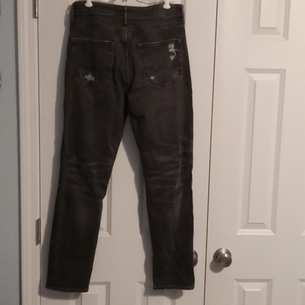 American Eagle Outfitters Men's Dark Gray Distressed Jeans - Picture 3 of 6